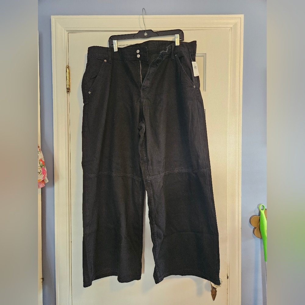 GAP Black Wide Leg Denim Pants